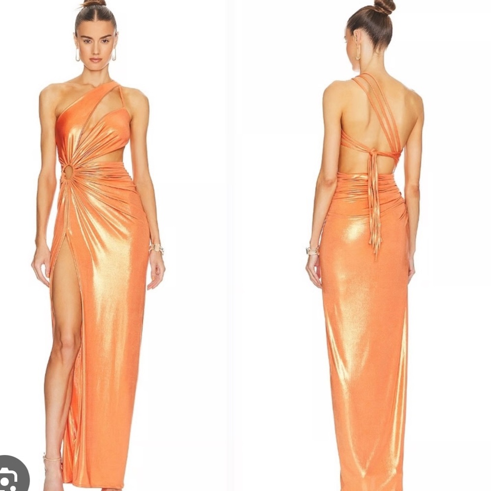 J.Angelique Mahala Dress in Metallic Orange